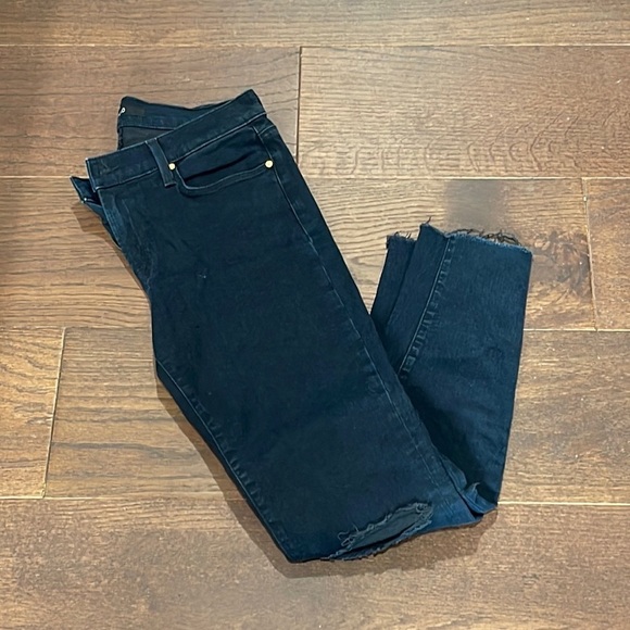 J Brand Dark Blue Jeans with Holes near Knee Size 29 - Picture 1 of 12